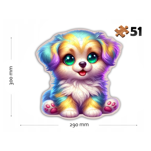 Puzzle Drewniane Piesek 51 elementów